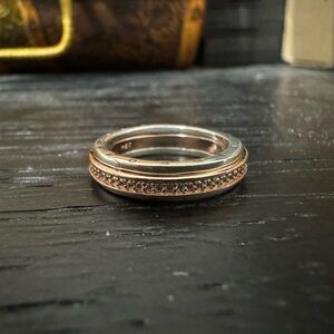 Pandora Silver and Rose Gold Ring